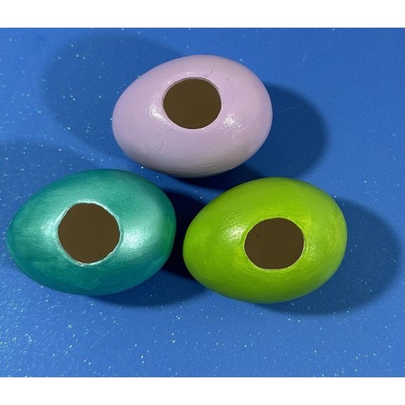 Ceramic Easter Eggs Hollow Hand Painted  Real Egg Size Holiday Spring Decor - Picture 5 of 9